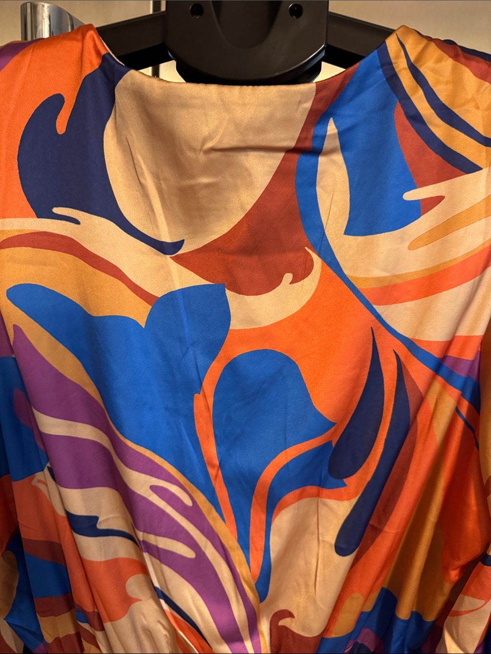 Flying Tomato Multicolor Swirl Maxi Dress - Blue, Orange, Purple - Picture 11 of 16